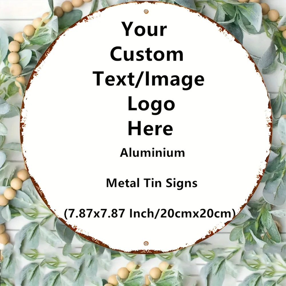 Home Bar Signs - Custom Round Tin Sign - Vintage
