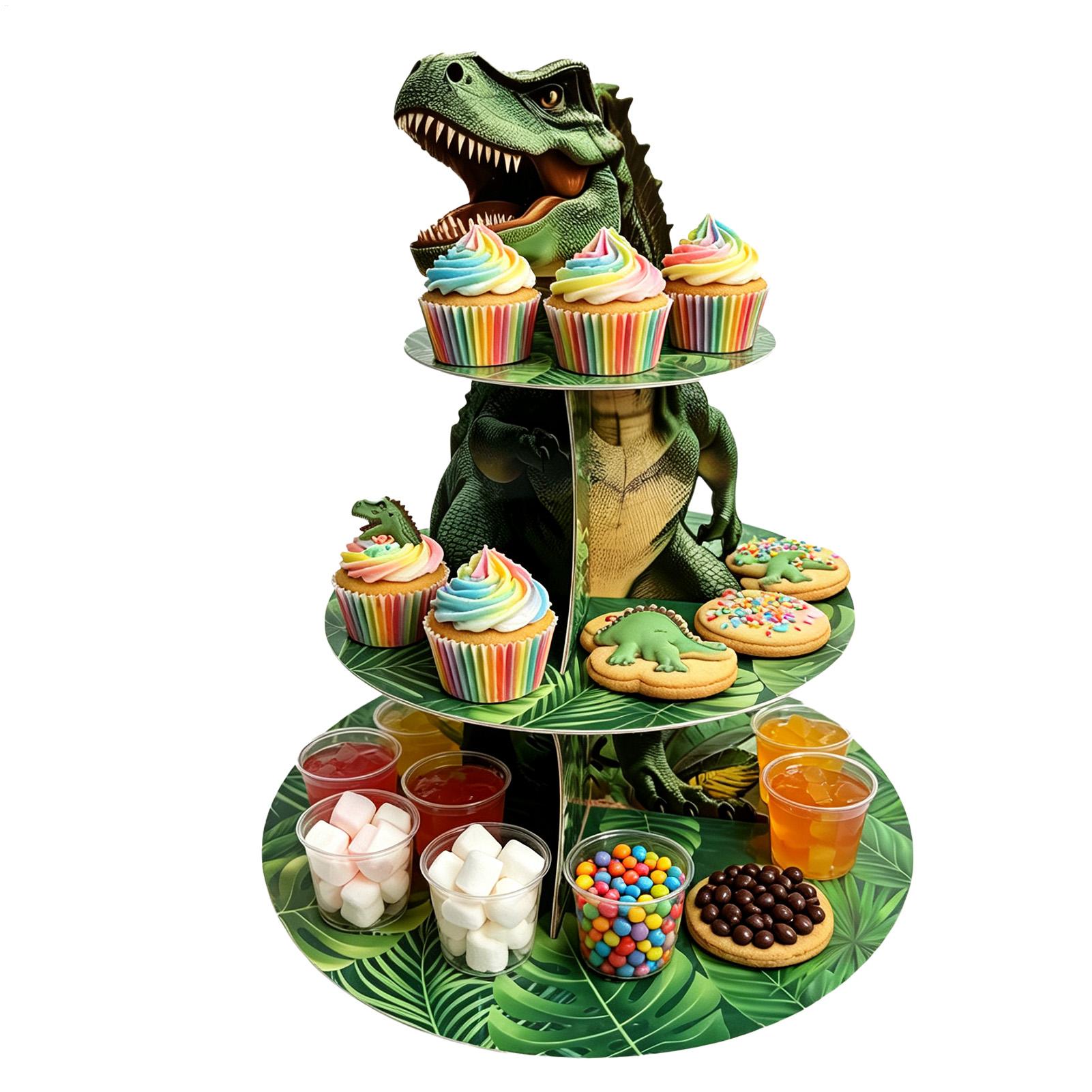 Cupcake Stand 3 Tiers Dinosaur - Home Bar Stand ulasan dan harga