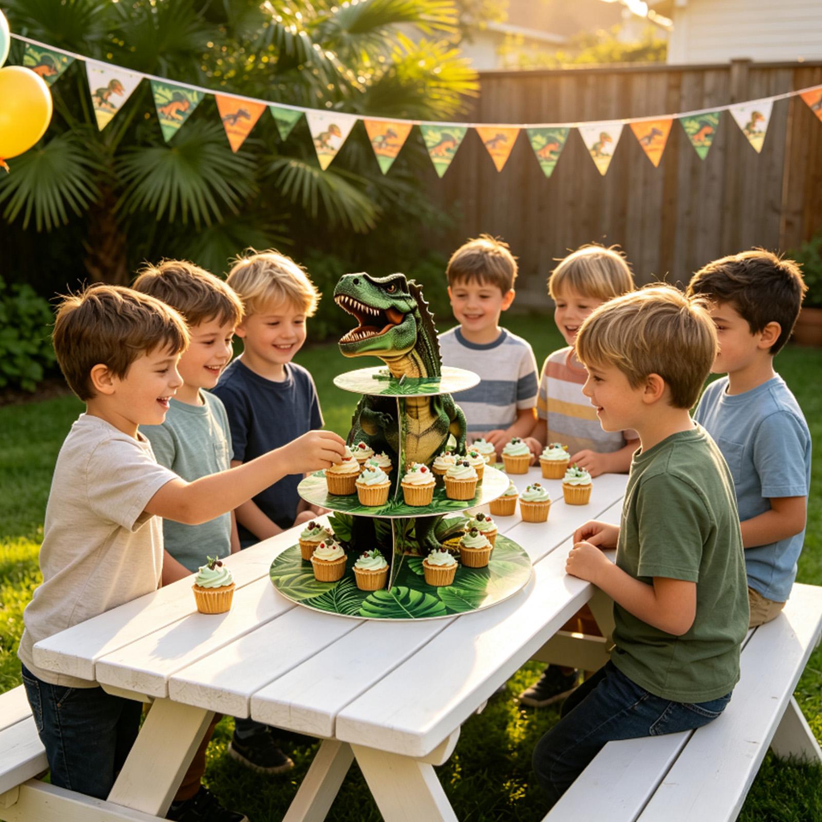 Cupcake Stand 3 Tiers Dinosaur - Home Bar Stand ulasan dan harga