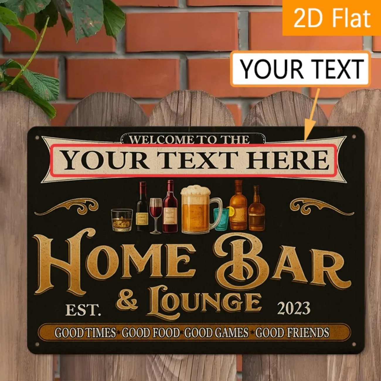 Custom Text Vintage Home Bar & - Home Bar Signs ulasan dan harga
