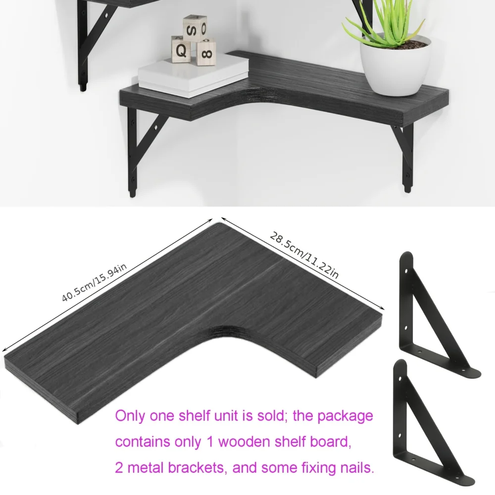 Natural Wood Grain Floating Sh - Home Bar Shelf ulasan dan harga