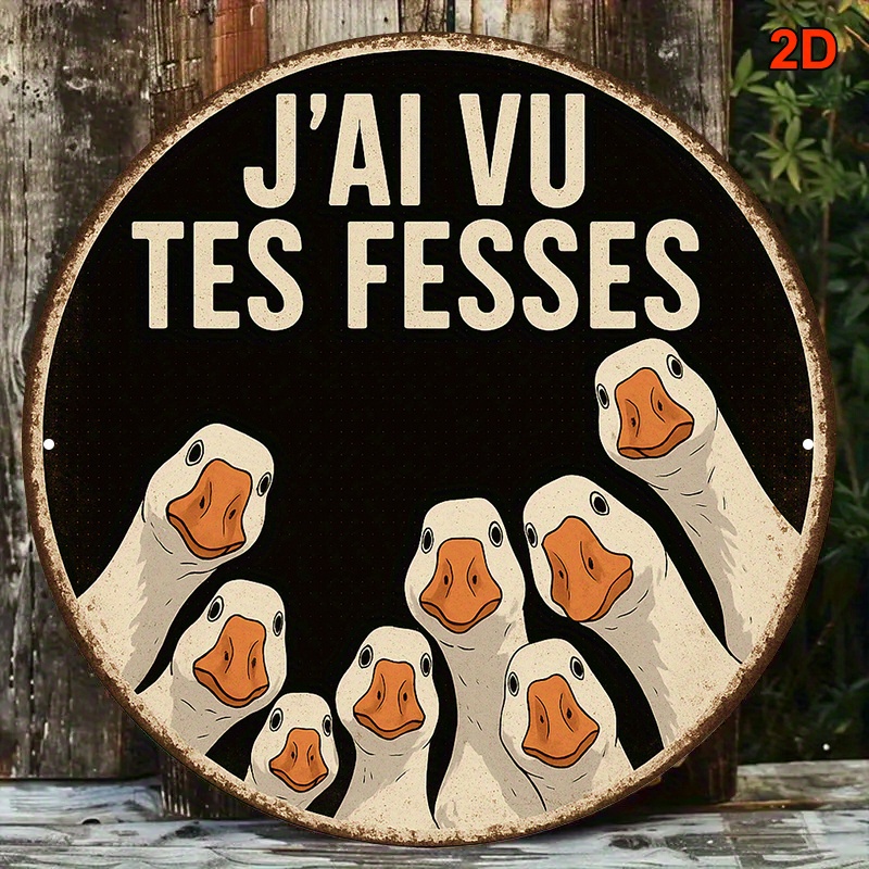Funny French Rooster Tin Sign, - Home Bar Signs ulasan dan harga