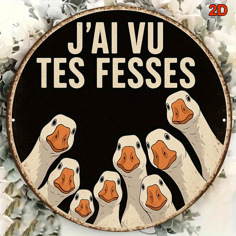 Funny French Rooster Tin Sign, - Home Bar Signs ulasan dan harga
