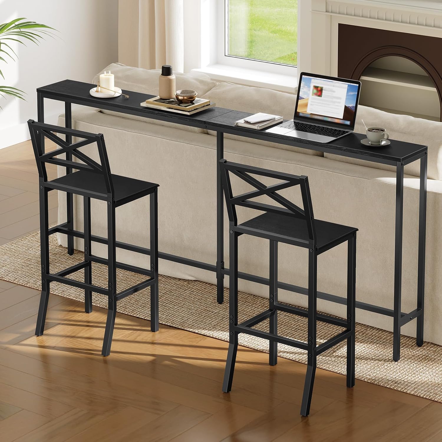 Bar Stools, Set of 2 Bar Chair - Home Bar And Counter ulasan dan harga