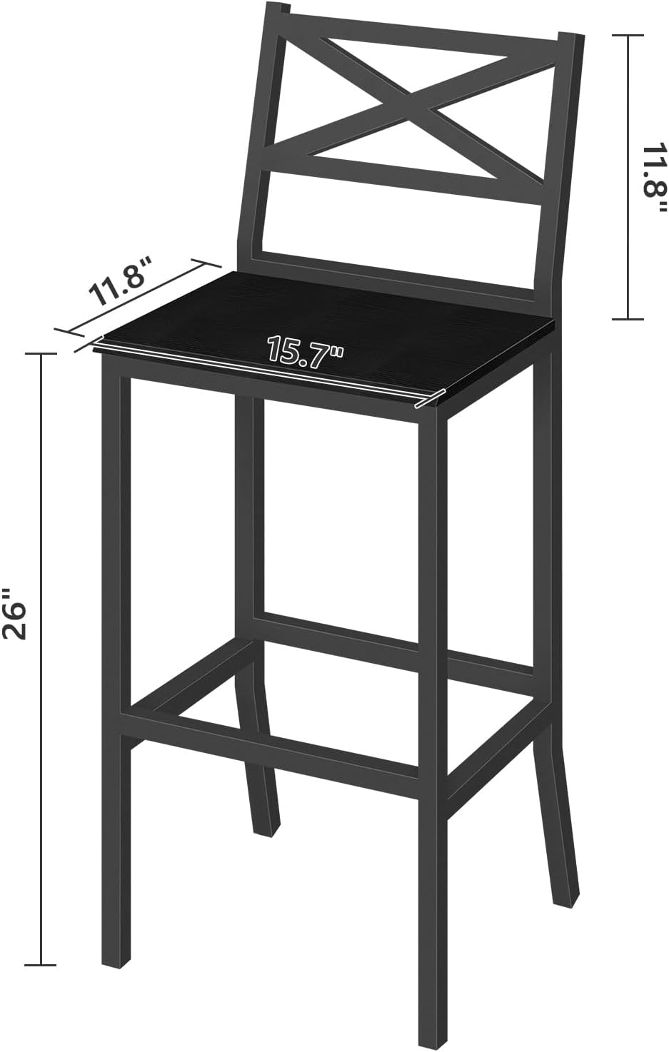Bar Stools, Set of 2 Bar Chair - Home Bar And Counter ulasan dan harga