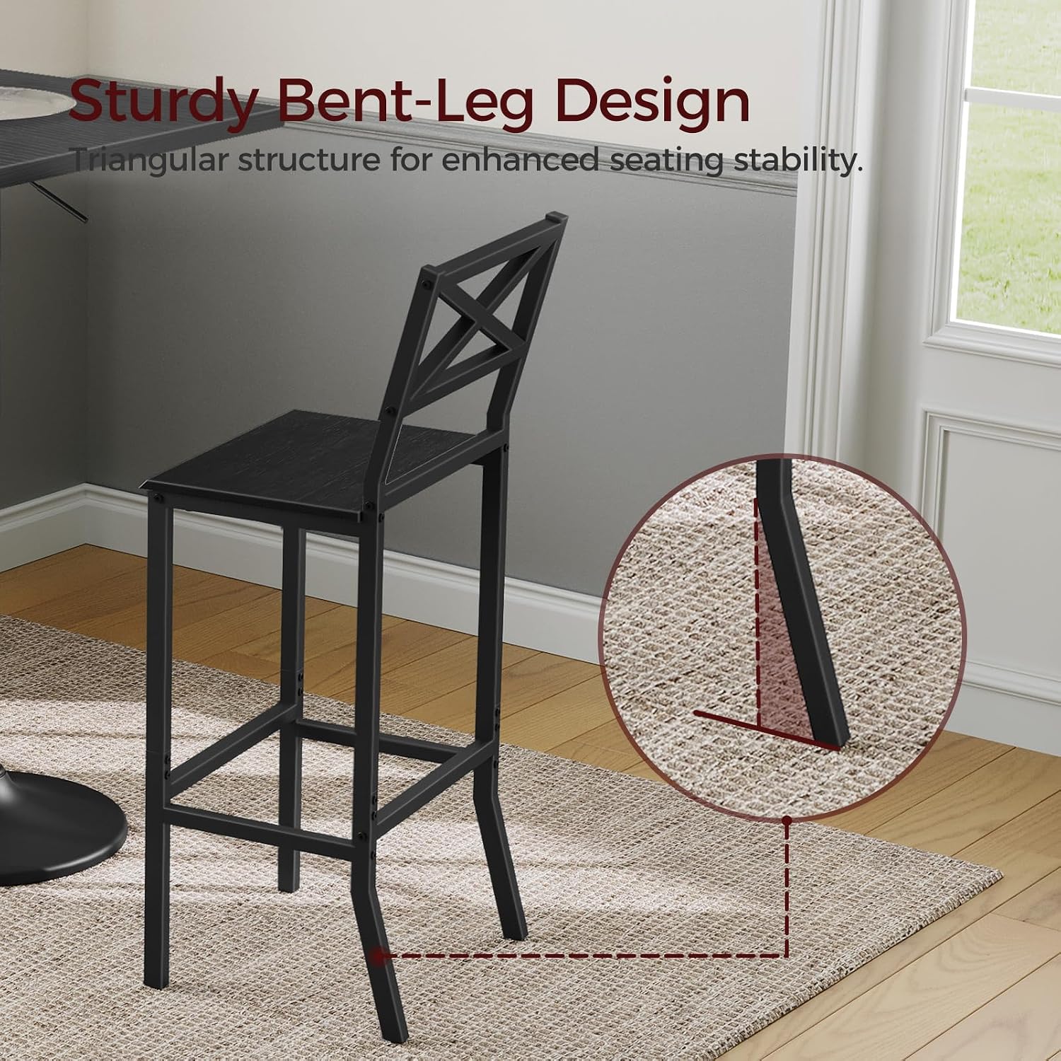 Bar Stools, Set of 2 Bar Chair - Home Bar And Counter ulasan dan harga