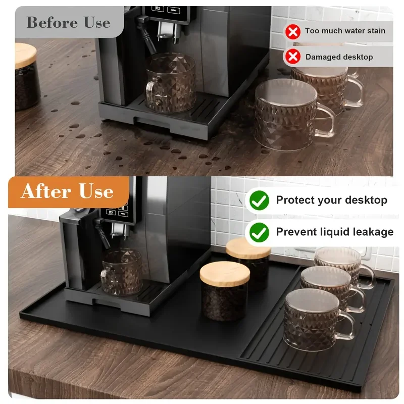 2-in-1 Silicone Coffee Bar Mat - Home Bar And Counter ulasan dan harga