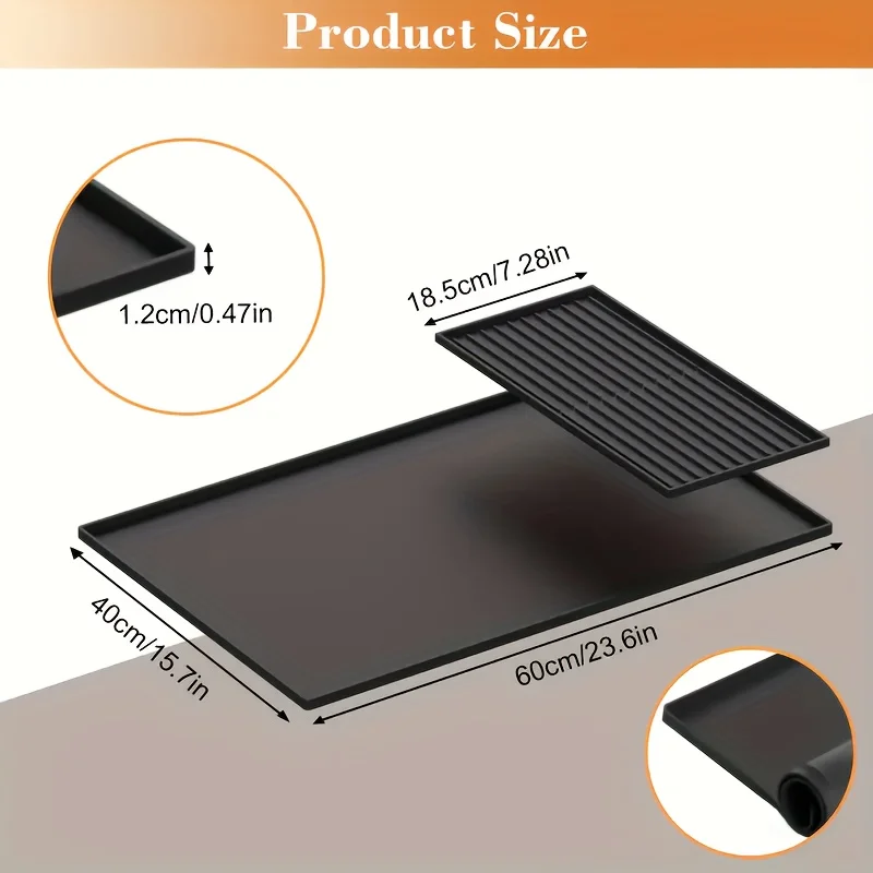 2-in-1 Silicone Coffee Bar Mat - Home Bar And Counter ulasan dan harga