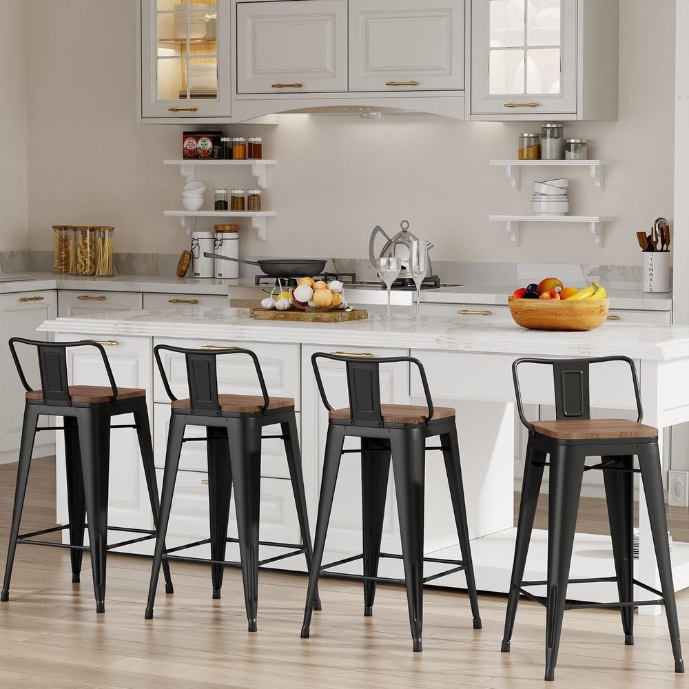 24 Inch Bar Stools Set o 4 Ind - Home Bar And Counter ulasan dan harga