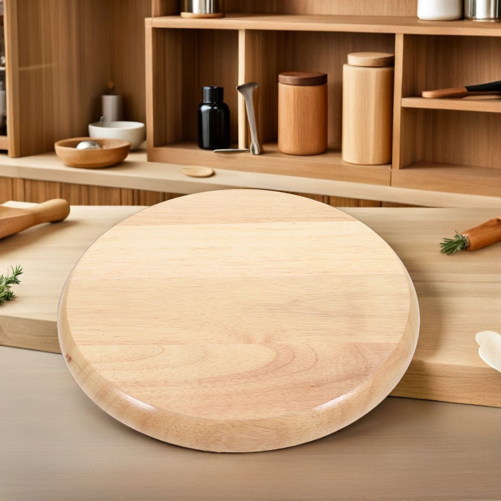 2Pcs Round Solid Wood Stool Se - Home Bar Stools ulasan dan harga