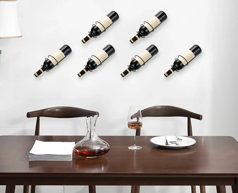 Pack Of 6 Wall Mounted Wine Ra - Home Bar Stand ulasan dan harga