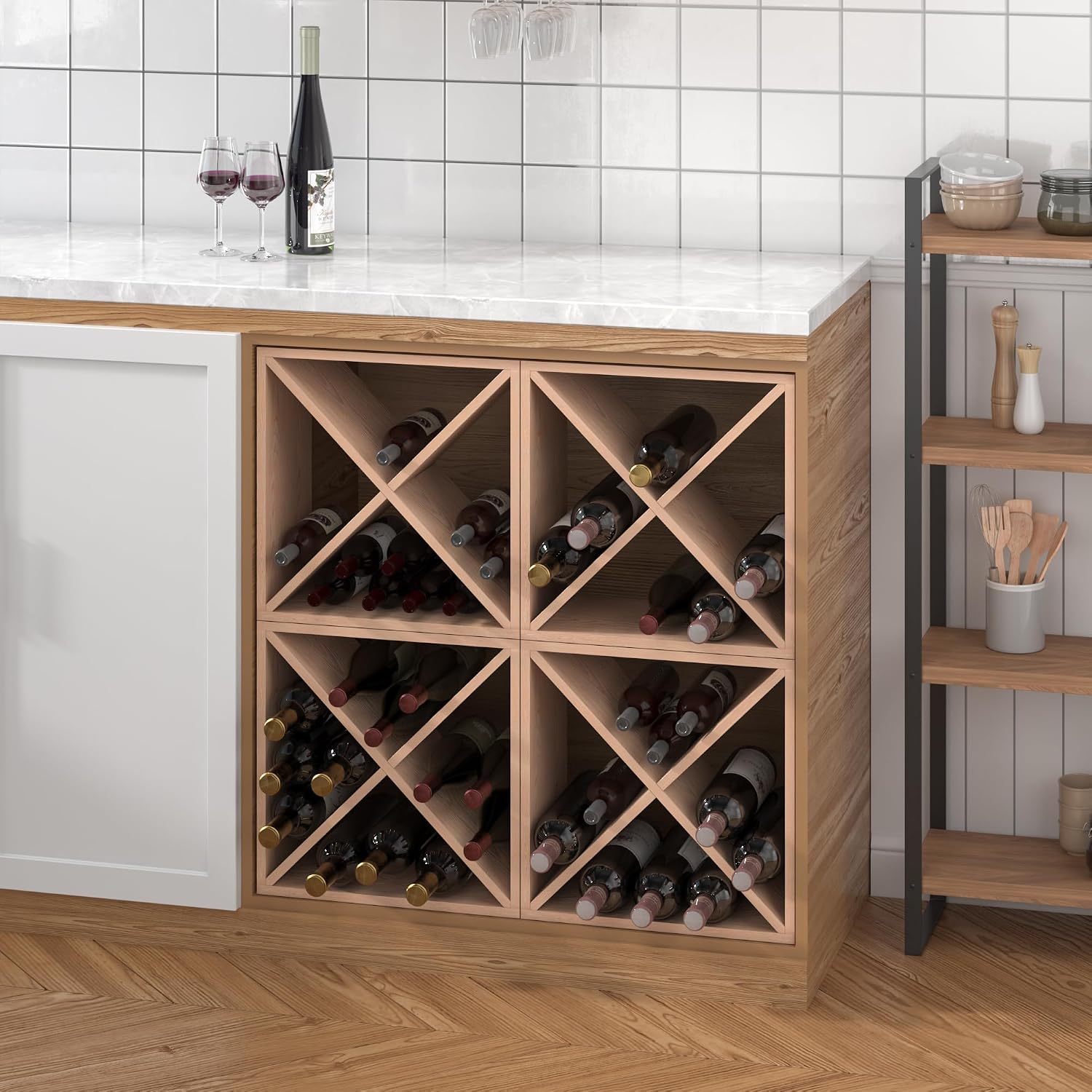 96 Bottle Wine Rack Countertop - Home Bar Shelf ulasan dan harga