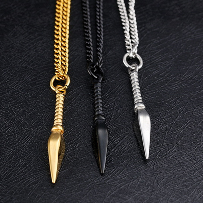 Spear Pendant Necklace For Men - Bar Cart Gold ulasan dan harga