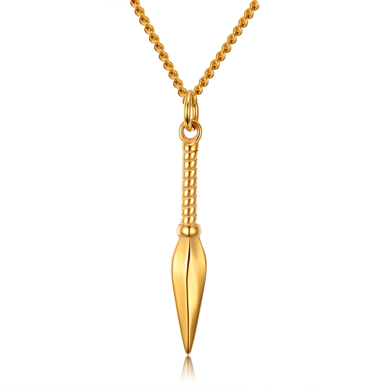 Spear Pendant Necklace For Men - Bar Cart Gold ulasan dan harga