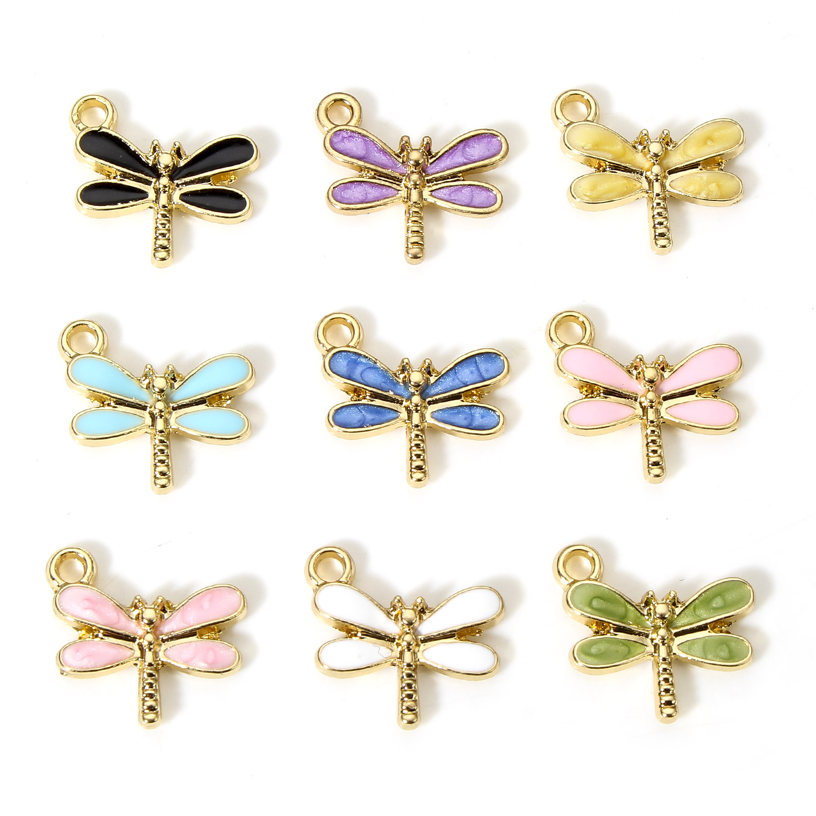 10 PCs  Dragonfly Animal Ename - Bar Cart Gold ulasan dan harga