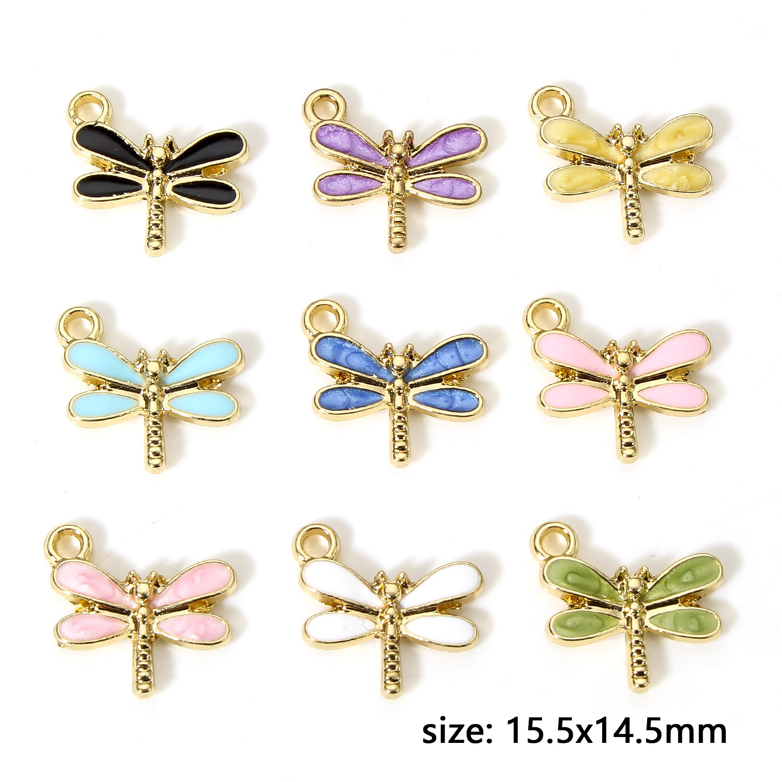 10 PCs  Dragonfly Animal Ename - Bar Cart Gold ulasan dan harga