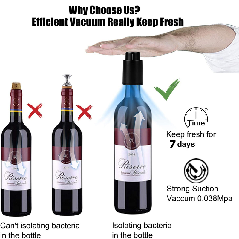 LMETJMA Wine Bottle Stoppers R - Wine Preservation Pump ulasan dan harga